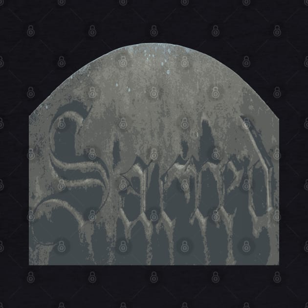 Sacred Gothic Text Halloween Gravestone by taiche